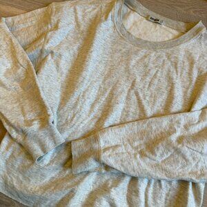 Buck Mason Women's Light Gray Long Sleeve Cotton Tee Size L